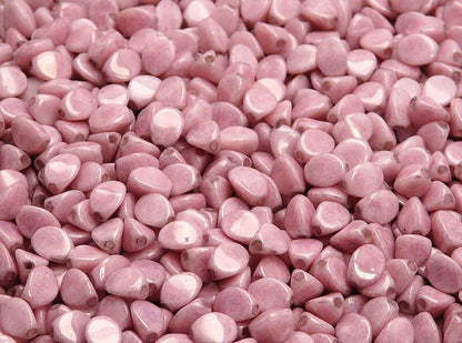 BBB 112 (B) Czech pressed Glass Pinch Beads Opaque Light Rose Ceramic Look (1PC)