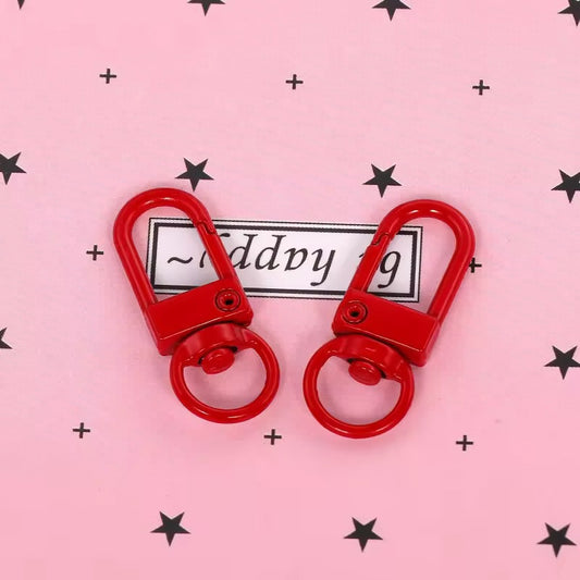 BBB 348 (d) Red D clasp - Keyring Clasp( 1 pc ) ( 10:35 mm )