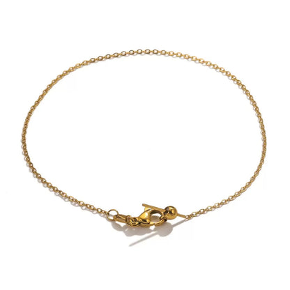 RBS02B Dainty Chain Bracelet with Adjustable Slider ( 1 pc ) 18k Gold PVD