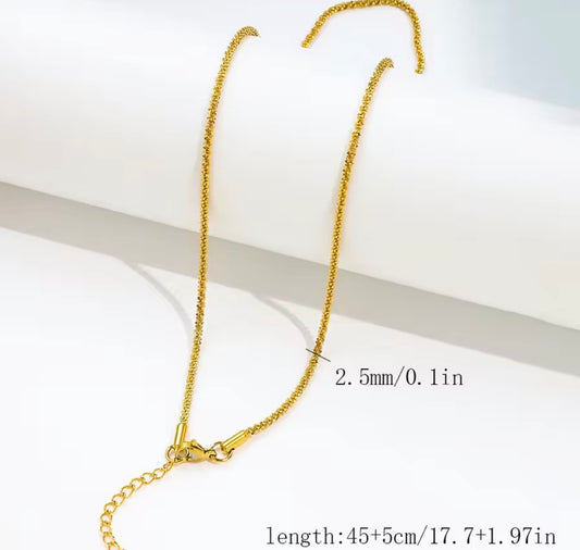RCS30 Gypso Ready made chain with extension (1 pc ) 18k Gold PVD