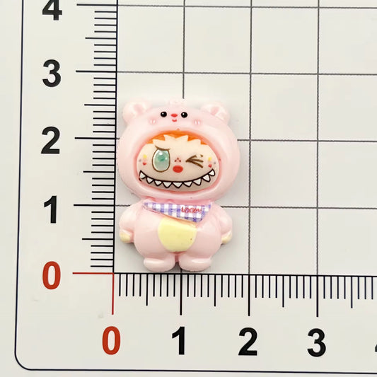 BBB 037 (E) Labubu kawaai resin charm with hook ( 1 pc )