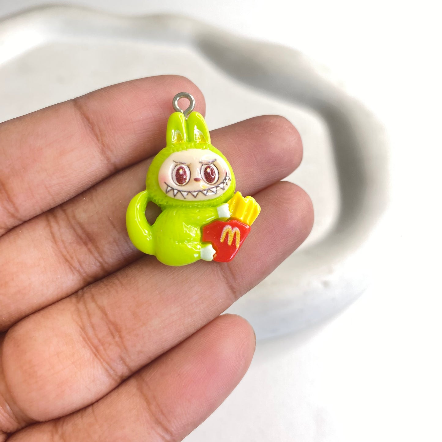 BBB 288 (L) Labubu Cartoon Resin charm ( 1 pc ) with Hook ( 30:15 mm )