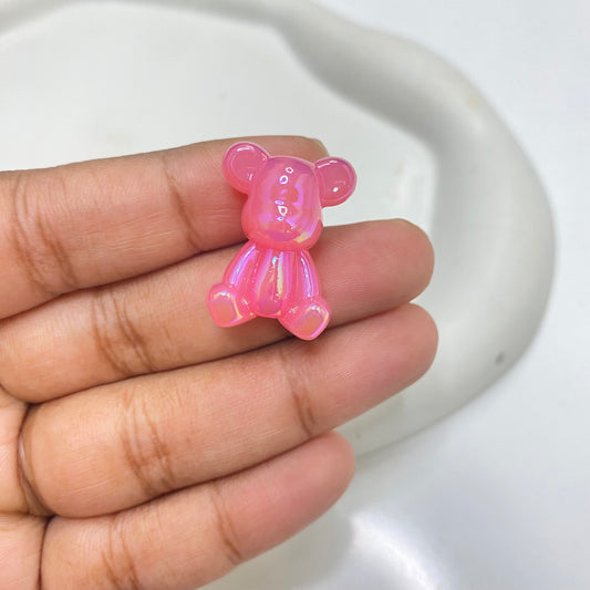 BBB 134 (H) Luminous Bear uv plated shiny irrediscent Acrylic bead ( 1 pc )