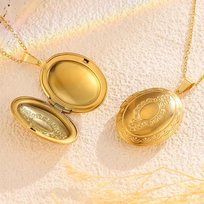 NSJ18C locket - 18k Gold PVD plated 316 stainless steel - Anti tarnish