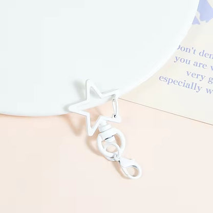 BBB 349 (f) White Star key clasp with lobster clasp - Keyring Clasp( 1 pc ) ( 10:35 mm )