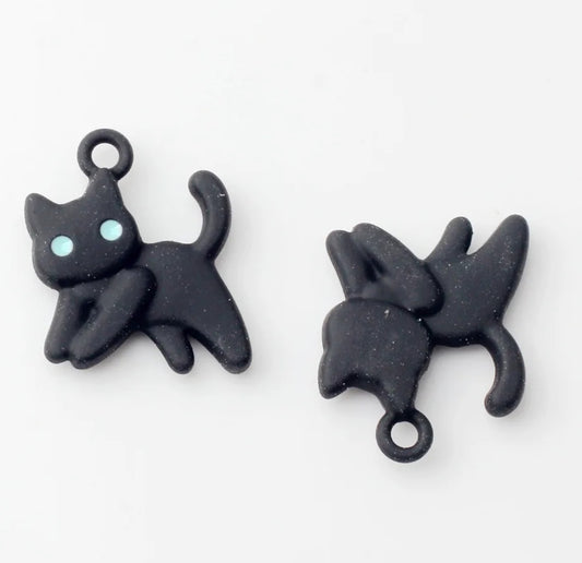 AC 1009 Cute cat alloy charm  - per piece