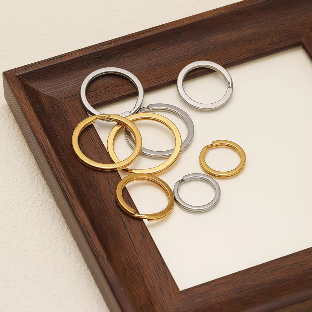 SS 1395 Key Ring 25mm 18k Gold PVD plated 316 Stainless steel ( 1 pc ) Anti tarnish