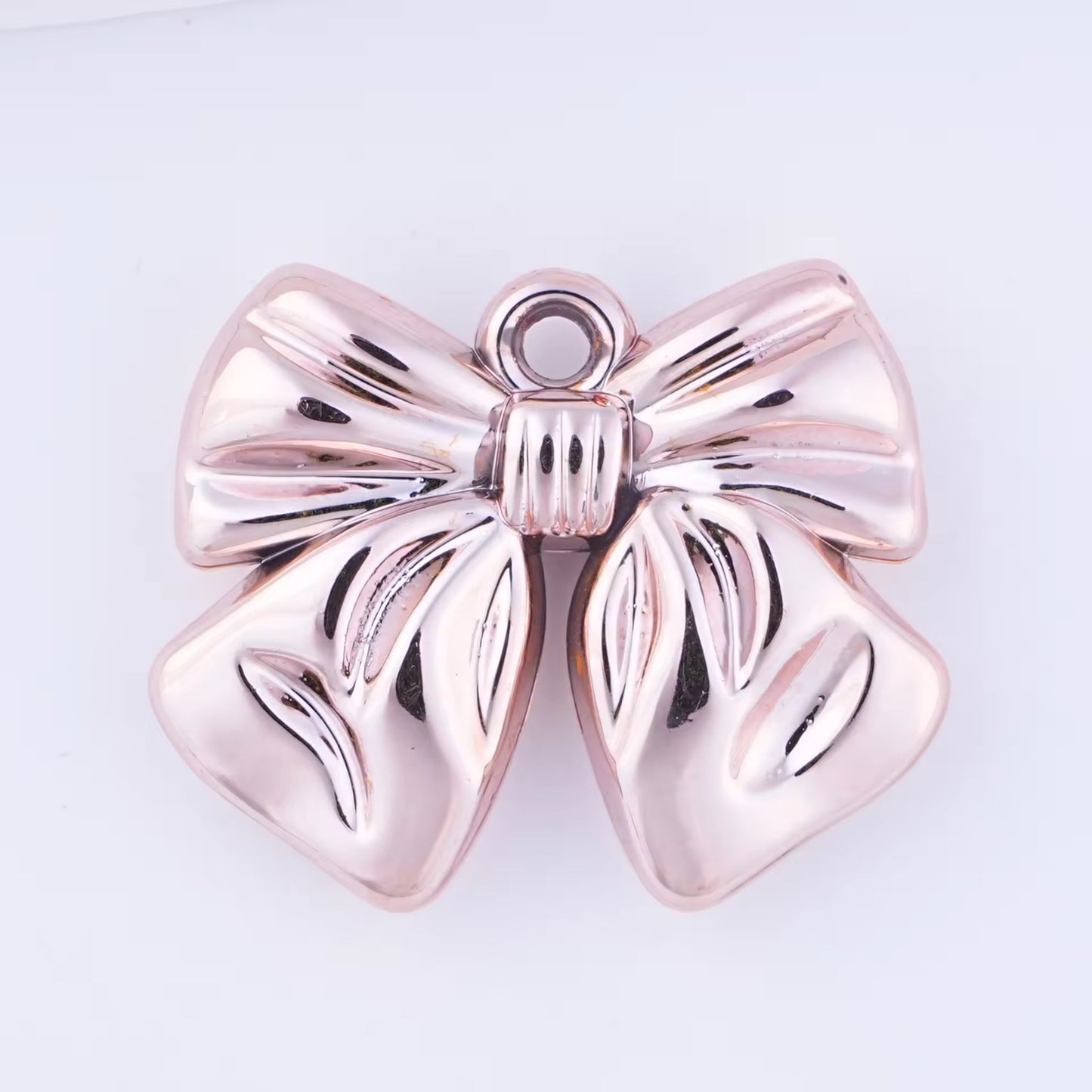 BBB 399 Bow Metallic Luminous Bead ( 1 pc ) UV Plated Acrylic ( 24*29mm )