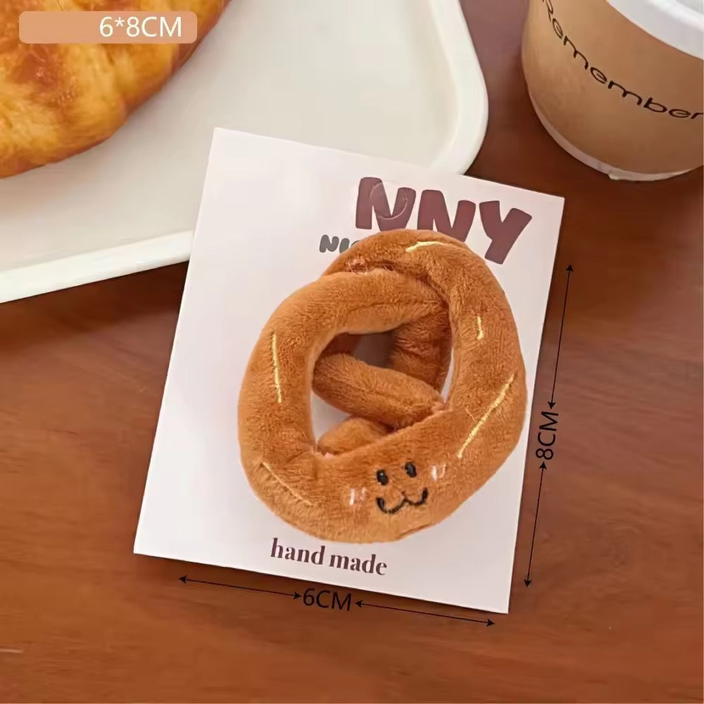 PK 29 Pretzel Cute Food 3D Plush Toy Keychain ( 1 pc ) Imported Premium Quality