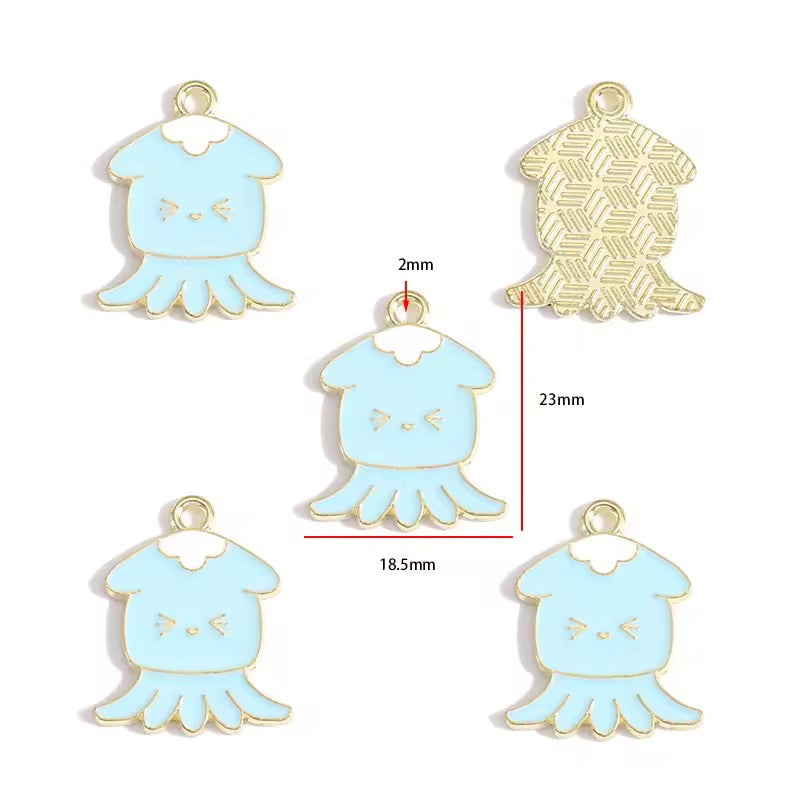 BBB 423 Ocean Them Enamel bundle Charm ( 1 set - 10 pc ) High Quality Shine