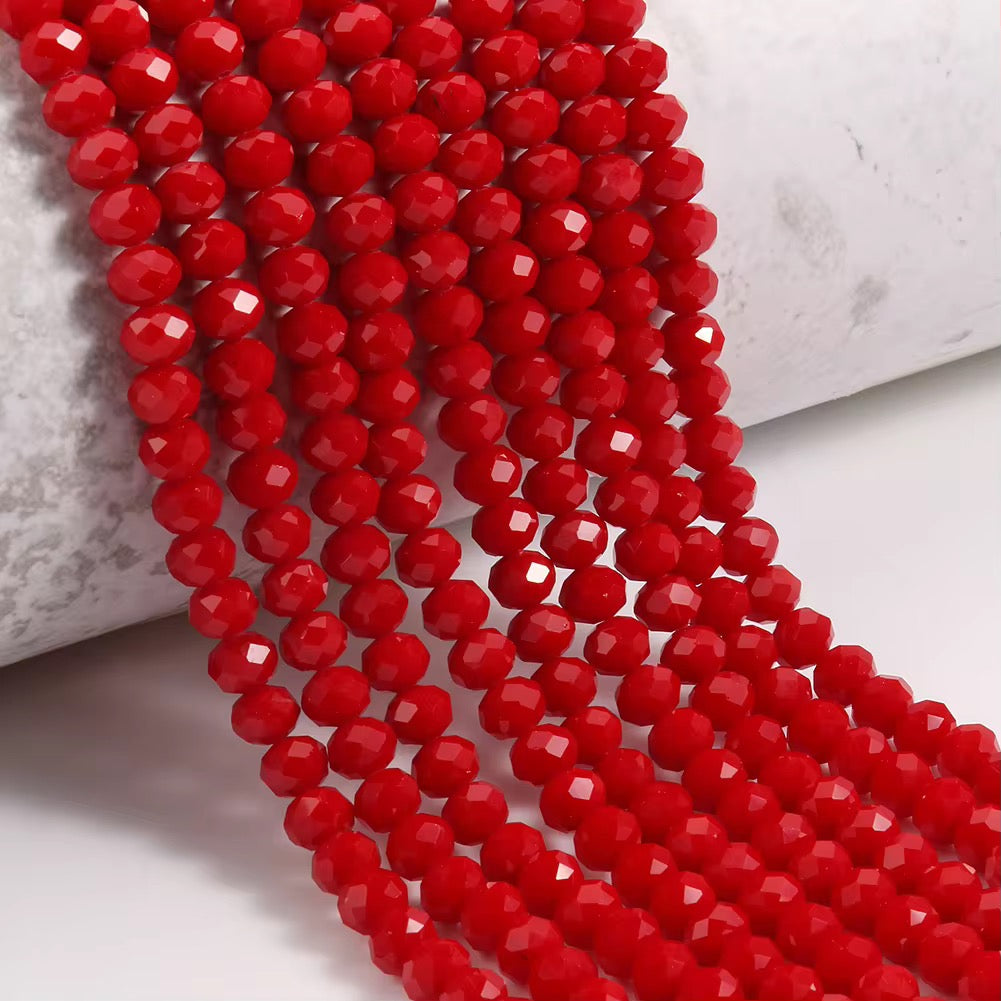 BBB 432 Faceted Rondelle Crystal glass beads ( 1 pc ) premium cut