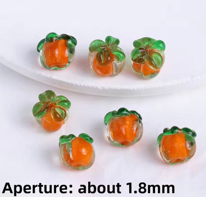 BBB 299 (a) Orange Fruit glass bead ( 1 pc ) Lampwork Bead
