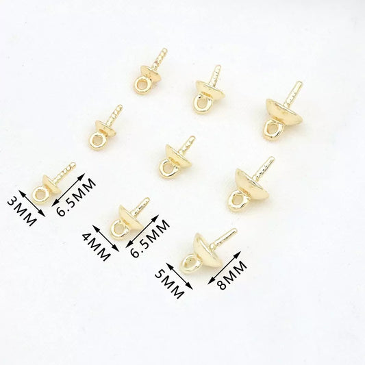 SS 3014 peg bail ( 1 pc ) 14k Gold