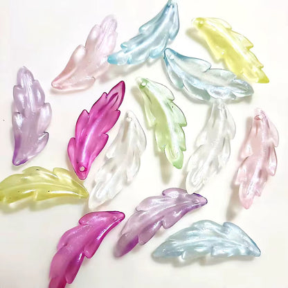 BBB 064 Long petal Transparent luminous Acrylic bead ( 1 pc )