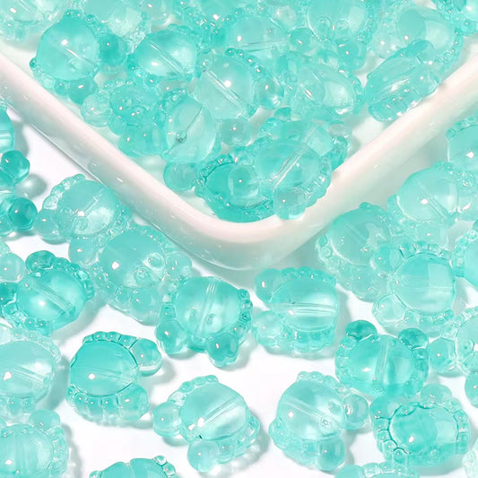 BBB 234 (e) Green crab glass bead ( 1 pc ) Lampwork ( 13:6 mm )