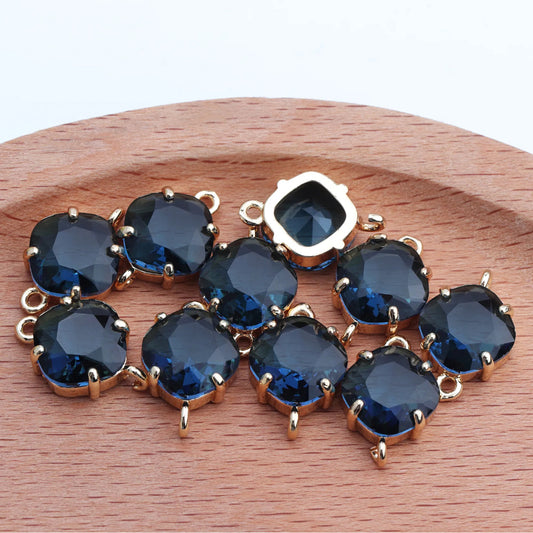 SS 486 Zircon crystal connector gold plated ( 1 pc ) Anti tarnish