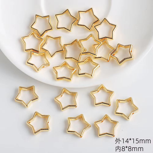 SS 2741 Star gold Metal Spacer Bead ( 1 pc )