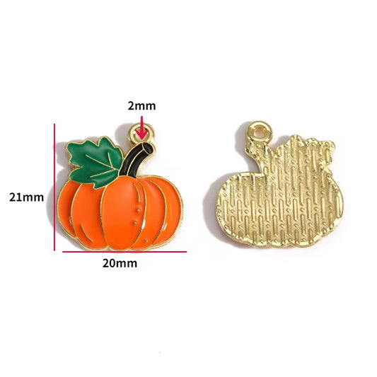BBB 416 (c) Pumpkin Enamel Charm ( 1 pc ) High Quality Shine