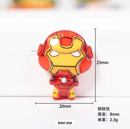 BBB 313 (b) Iron man Superhero Resin charm ( 1 pc ) with Hook