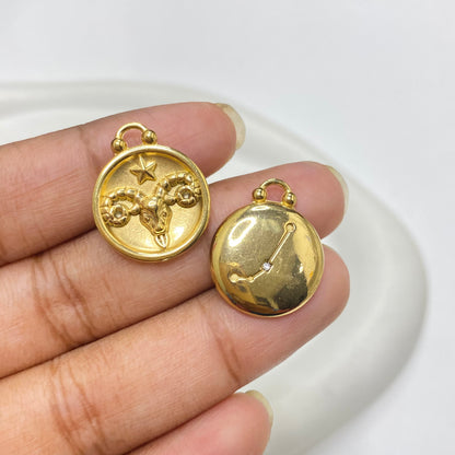 SS 1883 Aries zodiac sign Stainless steel charm( 1 pc ) Anti tarnish