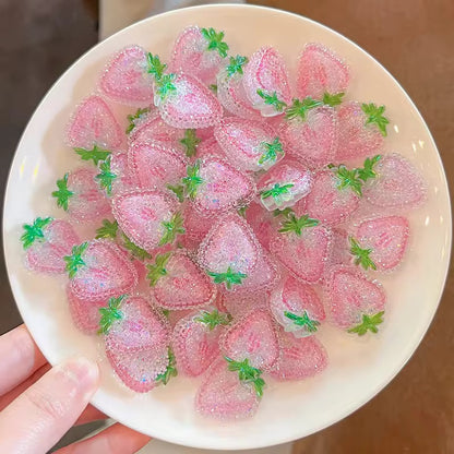 BBB 101 (d) Strawberry Fruit Diamond Cabochon Acrylic Charm ( 1 pc ) ( 26mm )