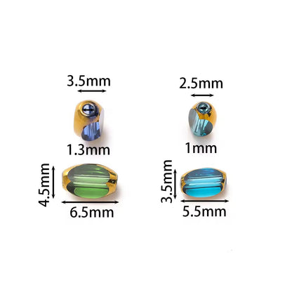 GB01A Gold Edge Faceted Crystal glass bead ( 1 pc ) Lampwork Bead