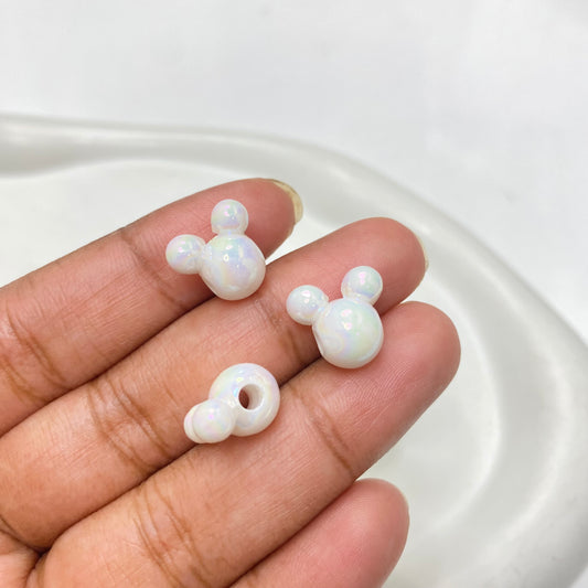 BBB 120 (H) Mickey uv plated shiny irrediscent Acrylic bead (1PC)