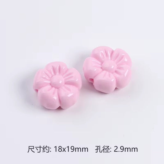 BBB 264 (b) Light Pink Cherry Shiny Big Bead ( 1 pc ) Solid Acrylic ( 18:19 mm )
