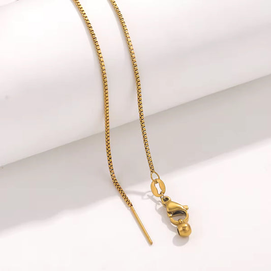 RC 30 Box chain Stainless steel 18k gold plated ready chain with needle end ( 1 pc ) Anti tarnish