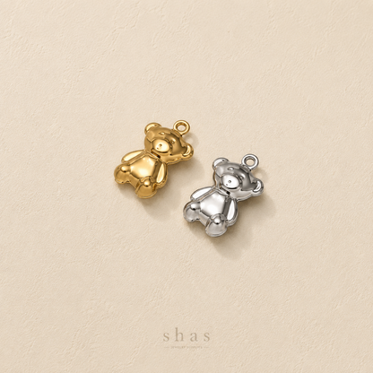 SC16M Teddy Bear charm 18k Gold PVD 316 stainless steel ( 1 pc ) Anti tarnish