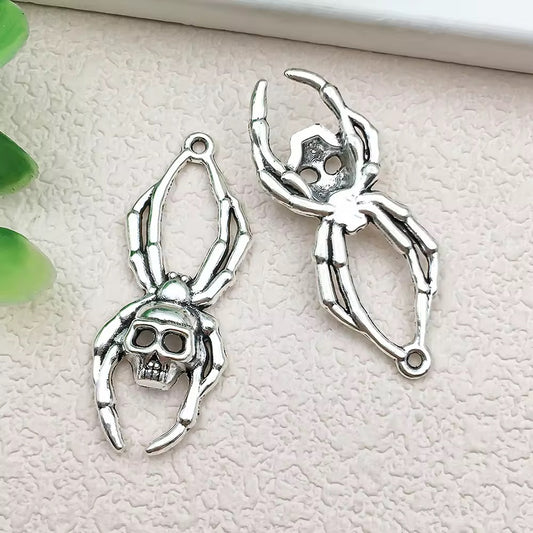 BBB 346 (f) Skull Spider Gothic charm Alloy Premium ( 1 pc ) Anti Tarnish ( 16*40 mm )