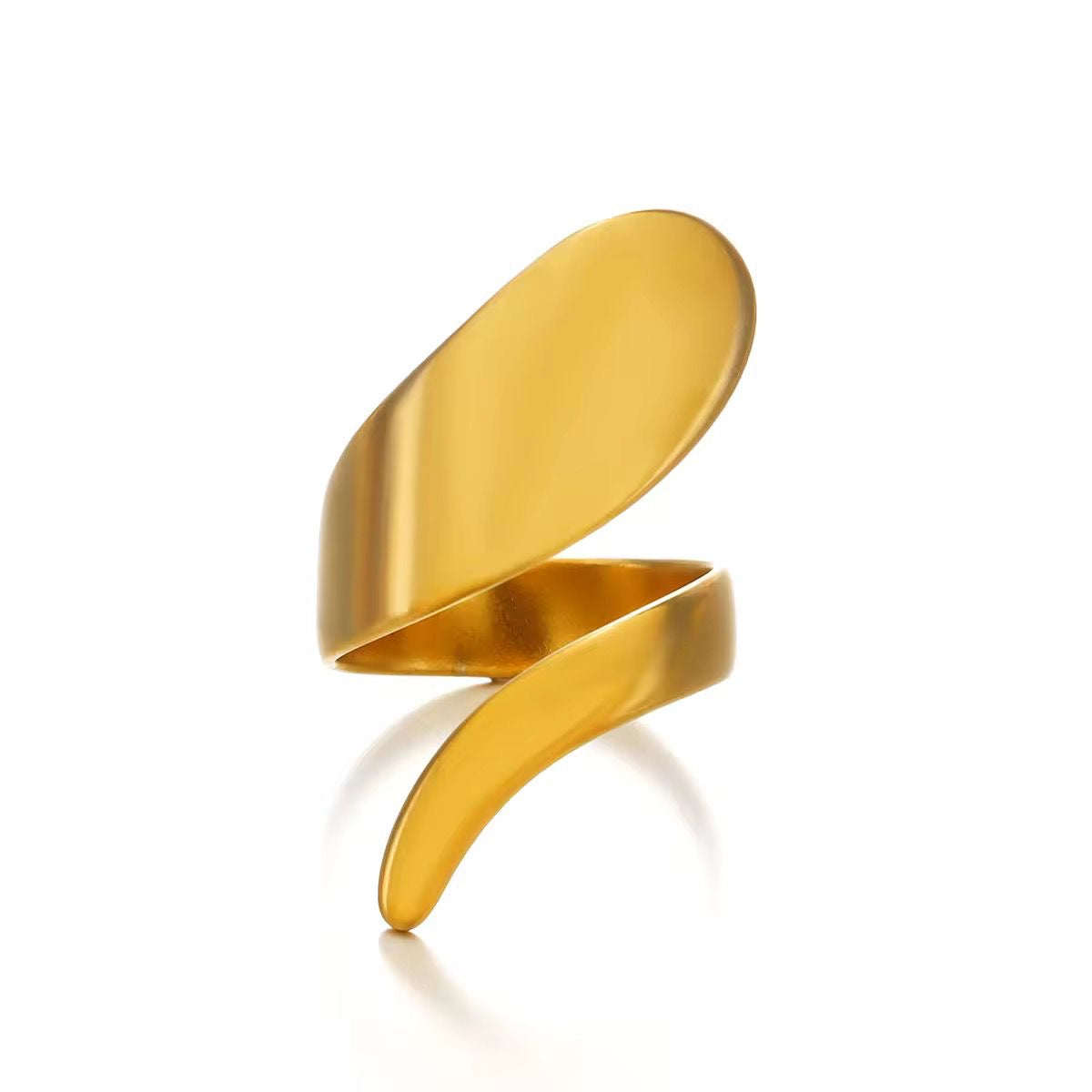 SJ 591 Geometric Fashion Style Ring Adjustable - 18k Gold PVD plated stainless steel - Anti tarnish