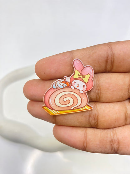 AB73 flat acrylic charm ( 1 pc )