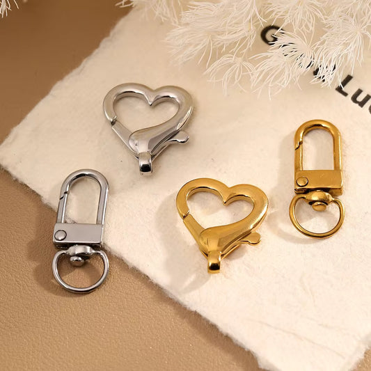 SS 3204 D Keychain Clasp 18k Gold PVD 316 Stainless steel ( 1 pc )