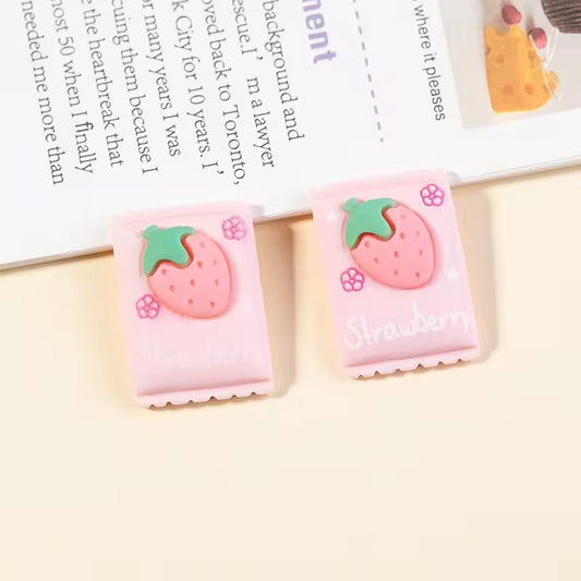 BBB 049 (c) biscuit Kawai themed resin charm ( 1 pc ) with / without hook