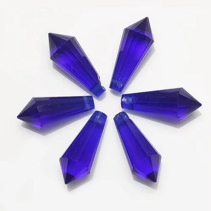 GB33 Pointed Crystal Bead Lampwork Prism glass charm ( 1 pc ) ( 8:20 mm )