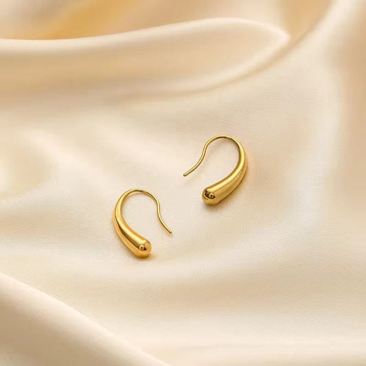 SJ 1067 Water drop hook Earring  - 18k Gold PVD plated stainless steel - Anti tarnish
