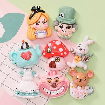 BBB 071 (e) Alice cartoon kawaii themed resin charm ( 1 pc ) with / without Hook