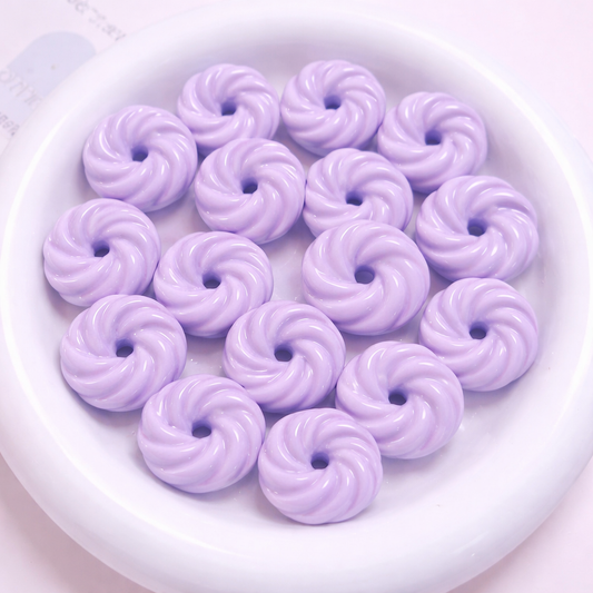 BBB 304 (c) Purple Holographic Shiny  Bead ( 1 pc ) UV Plated Acrylic ( 18 mm )