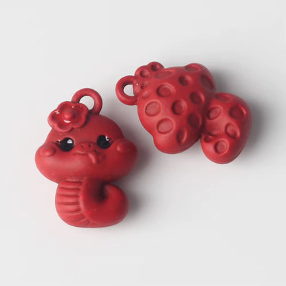 SS 2114 Red Snake Alloy Premium charm ( 1 pc ) Tarnish Resistant ( 15:11 mm )