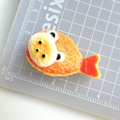 BBB 277 (b) Cute Bear Bread Donut Resin charm ( 1 pc ) with Hook ( 20:30 mm )