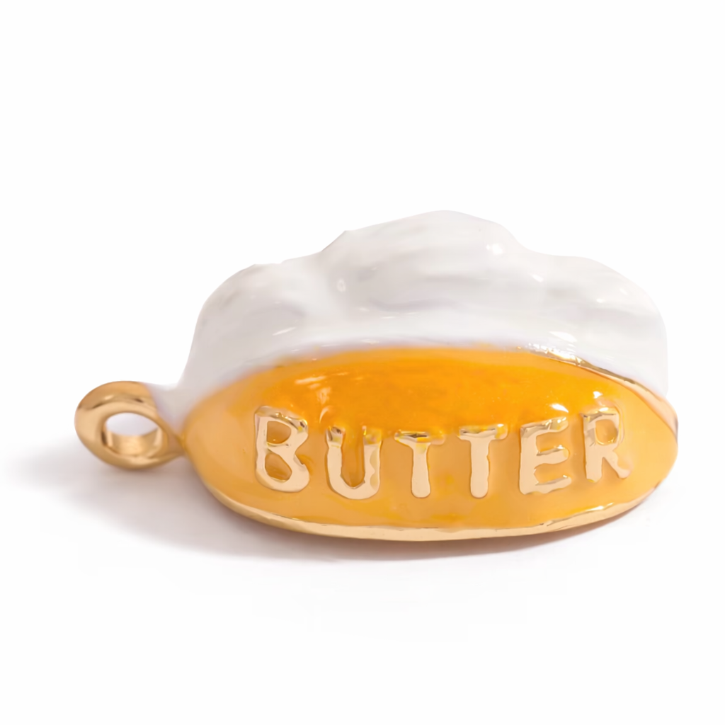 SC01N Bun Butter 3D Enamel Charm - 316 SS PVD ( 1 pc ) Premium Collectible | Anti tarnish