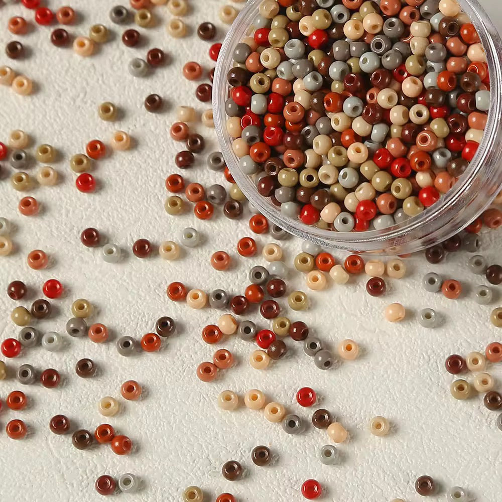 BBB 356 (b) Mixed Czech glass bead ( 10 gm ) Lampwork Bead ( 3*4 mm )