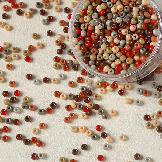 BBB 356 (b) Mixed Czech glass bead ( 10 gm ) Lampwork Bead ( 3*4 mm )