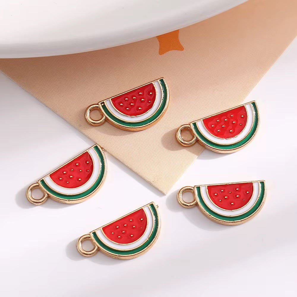 SS 2130 Watermelon Fruit enamel charm ( 1 pc ) High quality shine