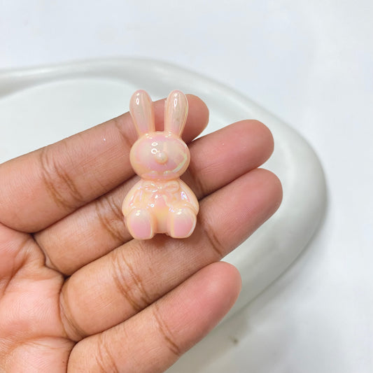 BBB 128 (D) Rabbit uv plated shiny irrediscent Acrylic bead (1PC)