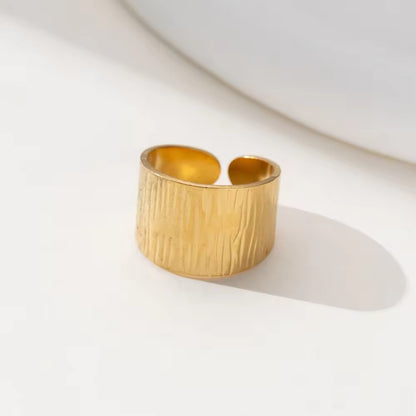 RSJ04A Geometric Simple Ring Adjustable - 18k Gold PVD plated 316 stainless steel - Anti tarnish