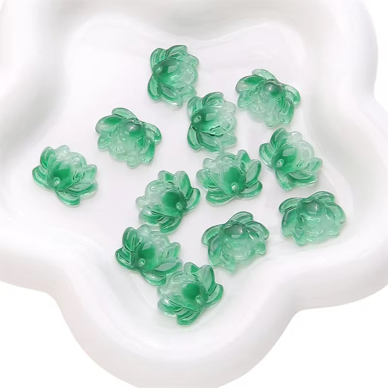 GB44 Lotus glass bead ( 1 pc ) Lampwork Bead