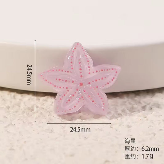 BBB 315 (d) Starfish Ocean Resin charm ( 1 pc ) with Hook