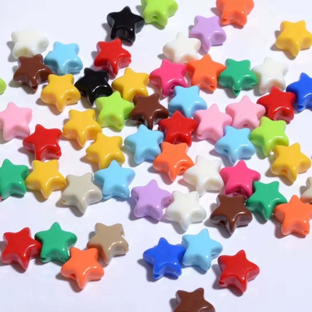 AB02 Star Shiny Bead ( 1 pc ) UV Plated Acrylic ( 11 mm )